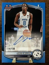 2025-26 Topps Bowman Basketball Caleb Wilson 1st Bowman Auto PA-CL #114/150 🏀