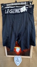 Legend Fit men  s M black compression athletic shorts stretch China