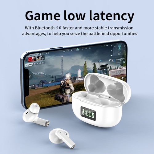 Nuevos Auriculares Inalámbricos Deportivos Blancos, Bluetooth 5.0, Micrófonos Incorporados - Imagen 7 de 16