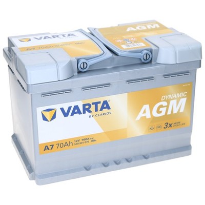 Start Stop AGM Starterbatterie Varta A7 Autobatterie 12V 70Ah 760A/EN  