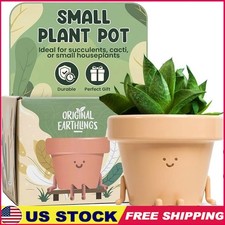 Cute Succulent Pot W/ Drainage Fun Gift Plant Lovers Unique Decoration New