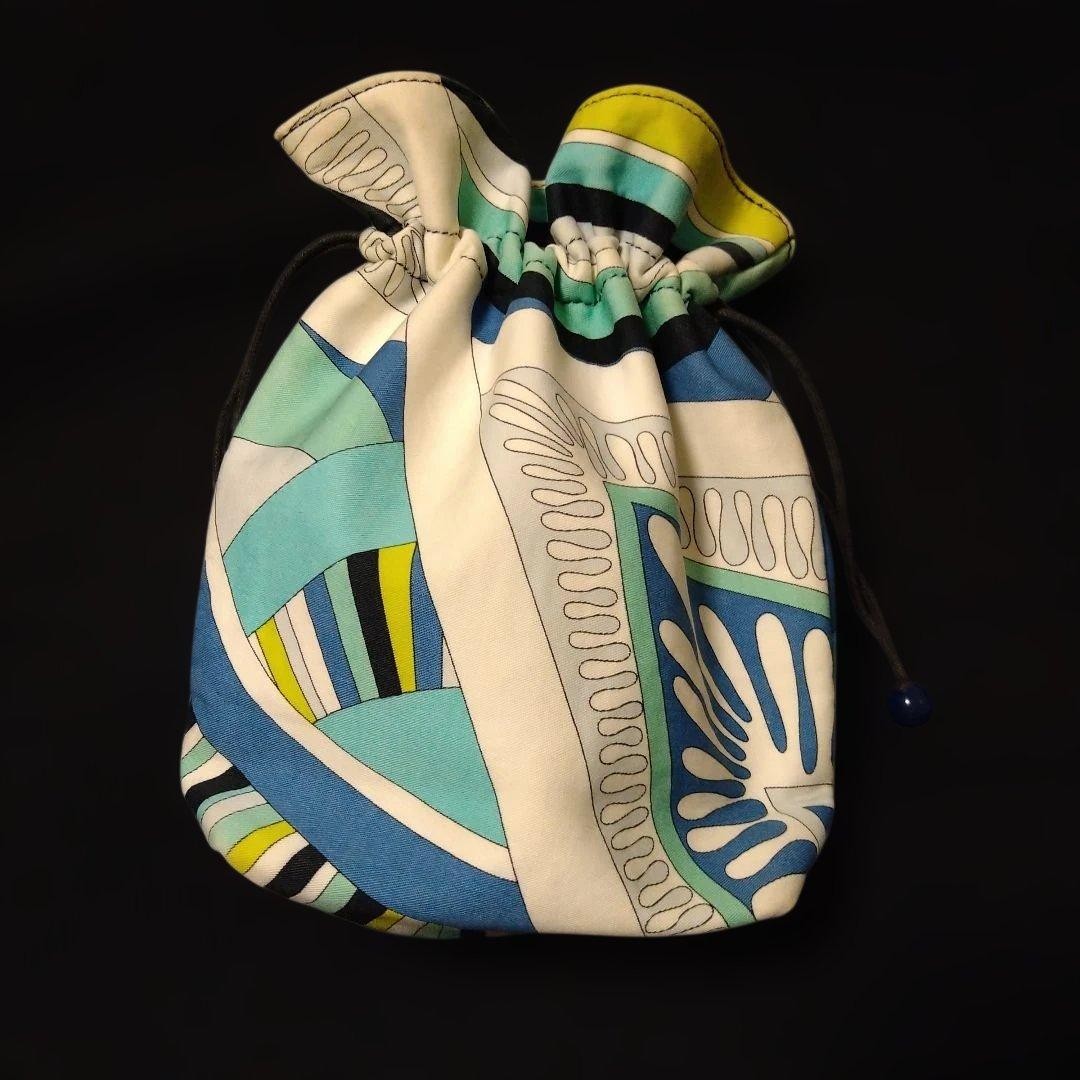 Emilio Pucci All Over Pattern Drawstring Pouch Mu… - image 15
