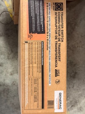 Generac Transfer Switch 30Amp/6-10 Circuits