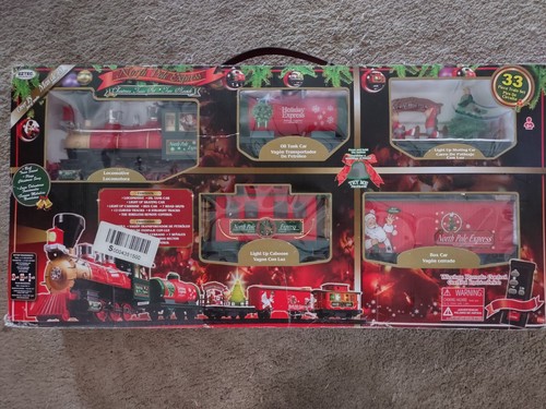 Eztec 33 Piece Christmas Train Set North Pole Express