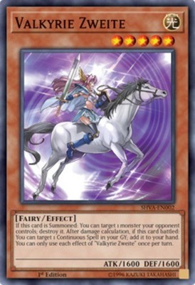 Valkyrie Zweite - SHVA-EN002 - Super Rare - 1st Edition x1 - Moderately Played