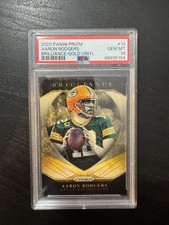 2020  Prizm - Aaron Rodgers #10 Brilliance Gold Vinyl 2/5 PSA 10  Pop 1