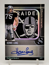 Howie Long 2025 Panini Silhouette #SA-HLG Jumbo Raiders Patch /25 Auto RARE **