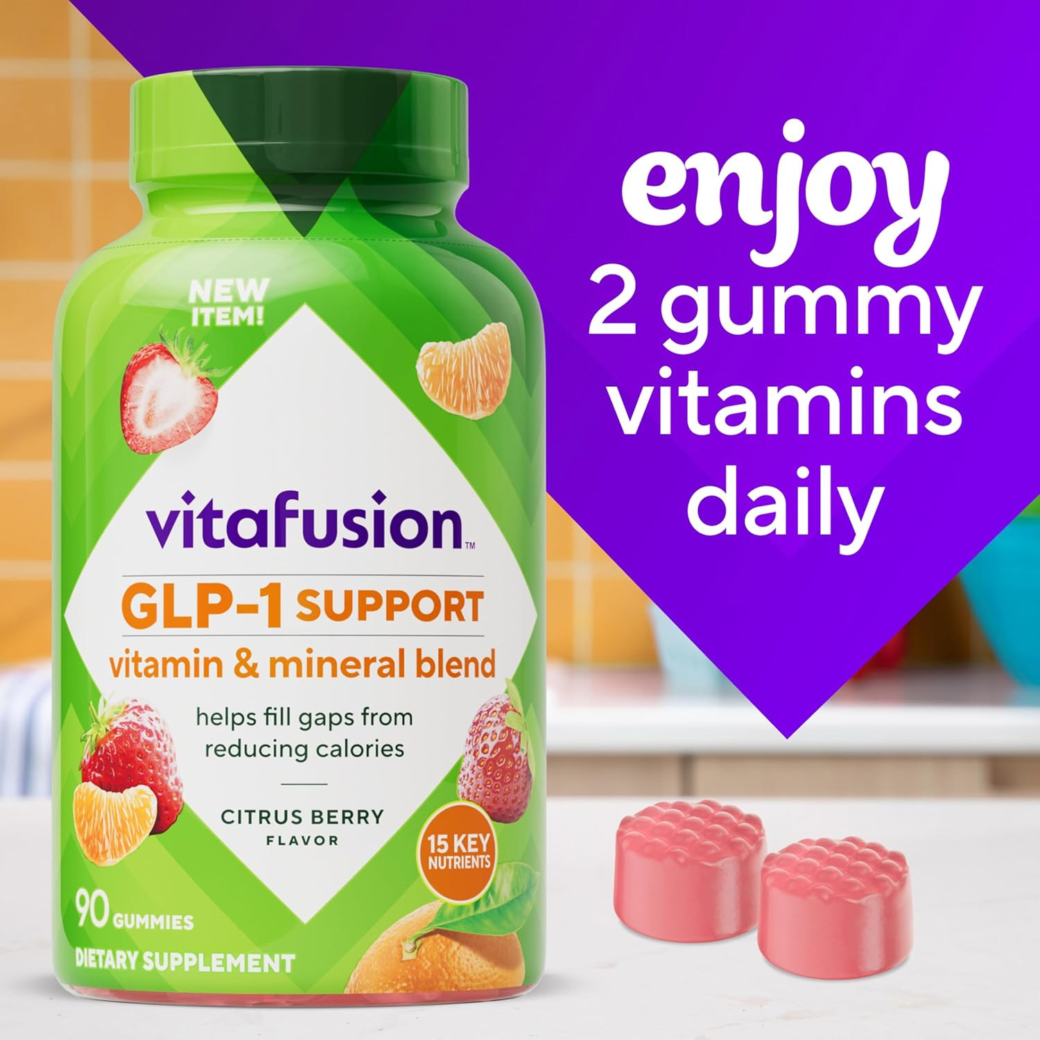GLP-1 Support Multivitamin, Vitamin and Mineral Blend, 15 Essential Nutrients, C thumbnail 7