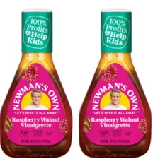 Newman's Own Raspberry Walnut Vinaigrette Dressing, 16oz bottle - Pack of 2, Inc