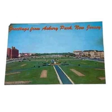 Postcard Greetings From Asbury Park New Jersey Vintage A375