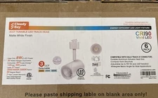 Cloudy Bay 8W 3000K  WHITE Dimmable LED Track Light Head,CRI90 Vivid LED 6 Pack