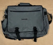 Rare Vanguard Records LP Bag Grey canvas w/ pockets and zippers and clips