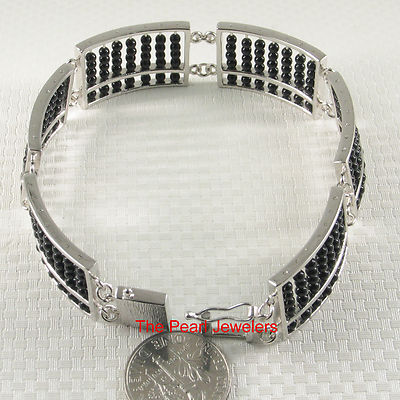 Abacus Design Black Onyx Bracelet   925 Sterling Silver