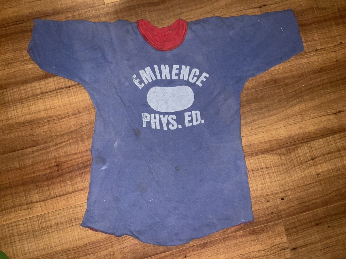 Vintage Reversible Gym Tshirt Eminence High School Physical Ed S/m 50s  60s