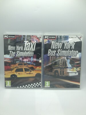 New York Taxi The Simulation & New York Bus Simulator UK Edition PC CD-Rom Game