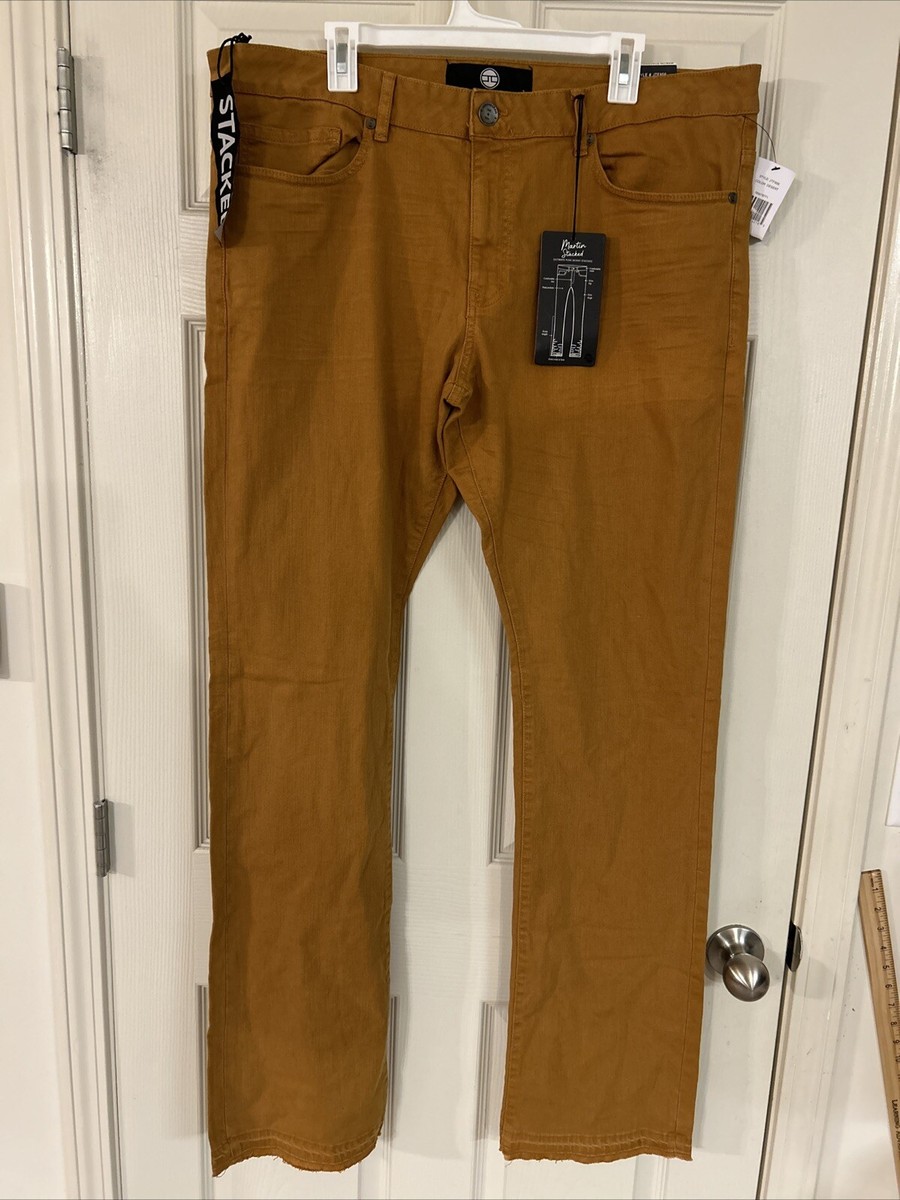 Men JORDAN CRAIG Wynwood Martin Stacked Jeans Brown 40