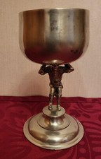 Zinnkelch Th&uuml;ringer Zinngie&szlig;erei  Innung Fig&uuml;rlich H ca. 15cm, &Oslash; ca. 8 cm