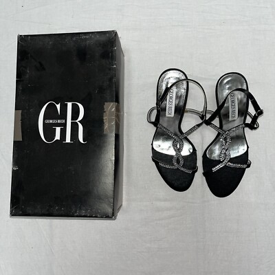 Georges Rech Damen Sandaletten Gr. 36 Schwarz Strass SM1366