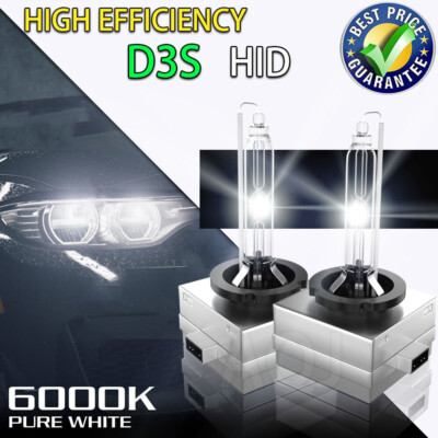 2X New OEM D3S 66340 6000K WHITE BRIGHT 35W HID XENON LIGHT BULBS SET HEADLIGHTS
