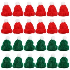 Christmas Mini Knitting Doll Hats  48Pcs Mini Craft Knitting Hats Cute Doll Cr...