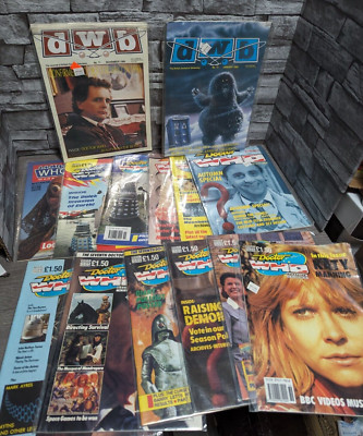 Lot of 14 Vintage Dr. Who Magazine Issues Late 80's, Early 90's Science Fiction