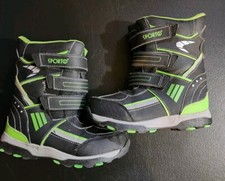 Sporto Boys Green/black Winter Snow Boots, Size 3