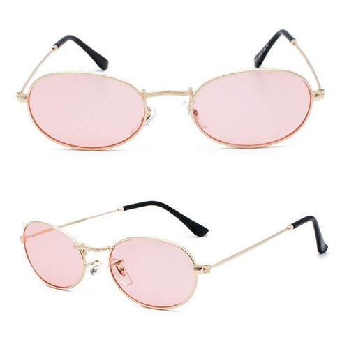Gafas de sol ovaladas con marco de metal para hombres y mujeres con marco pequeño para viajes al aire libre UV400 - Imagen 31 de 36