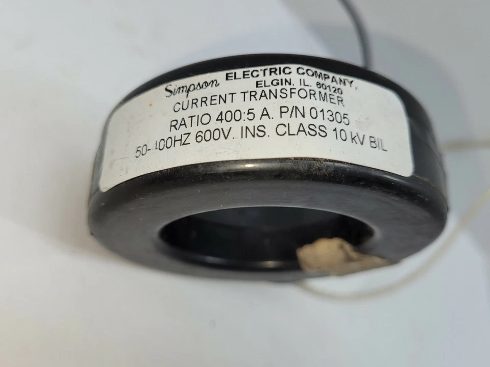 Simpson 01305 Current Transformer, Ratio 400:5, 50-400 Hertz,  600v - Image 2 of 4