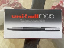 Vintage 12 Faber Castell Uni-ball Micro Blue Pens