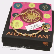 Authentic Alex and Ani Coastal, Sunlight Rafaelian Gold Expandable Bangle