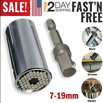 Universal Socket 1/4-3/4 7mm-19mm Super Socket Multi Shape Functional       