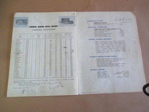 Folleto, Cummins Diesel Australia, de colección - Imagen 5 de 6
