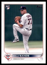 2022 Topps Update #US208 Cole Sands Rookie