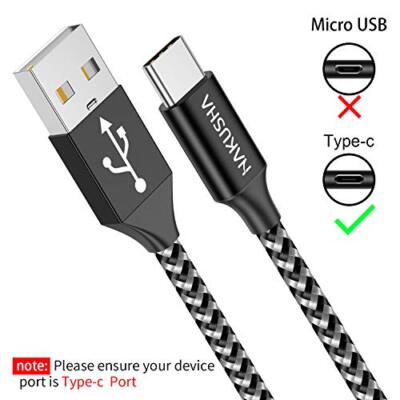 USB C Kabel 3.1A Fast Charge, Charging Cable USB C ladefähig Angle Durable Nylon