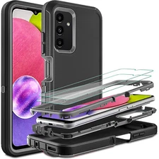 For Samsung Galaxy A14 5G Case Phone Cover Fits Otterbox Defender Tempered Glass