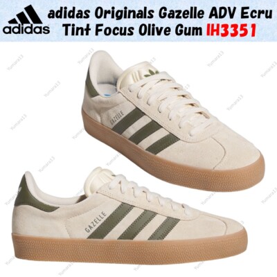 adidas Gazelle iodoor25.5 美品 adidas Originals Gazelle ADV Ecru Tint Focus Olive Gum IH3351