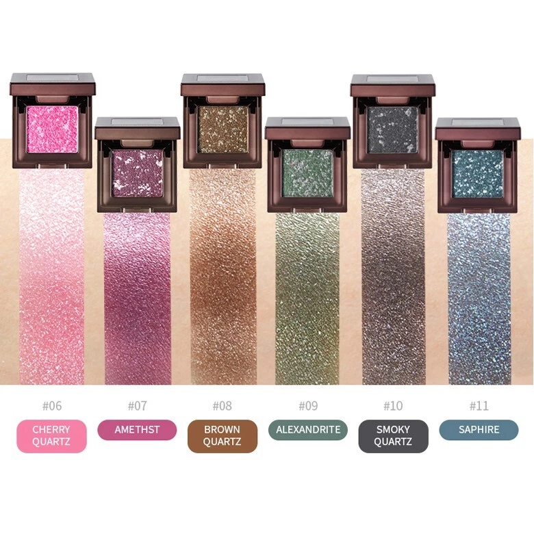 Sombra de ojos brillante con piedras preciosas centelleantes NATURE REPUBLIC 08 cuarzo marrón NCT MERCH Foto 2 de 2