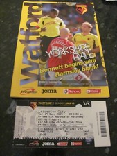 Watford V Leicester City 19.09.09 Programme & Ticket in very good condition