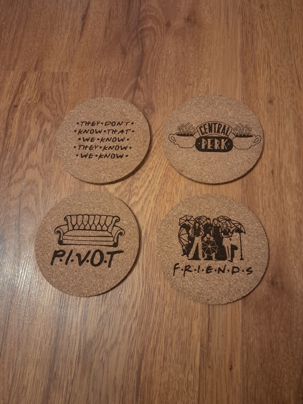 Friends TV Show Cork Coasters for Drinks HolderShow Gifts Friends TV Show  Decor