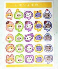 1 cute sheet kawaii korean japan cat dog stickers journal stationery diary diy