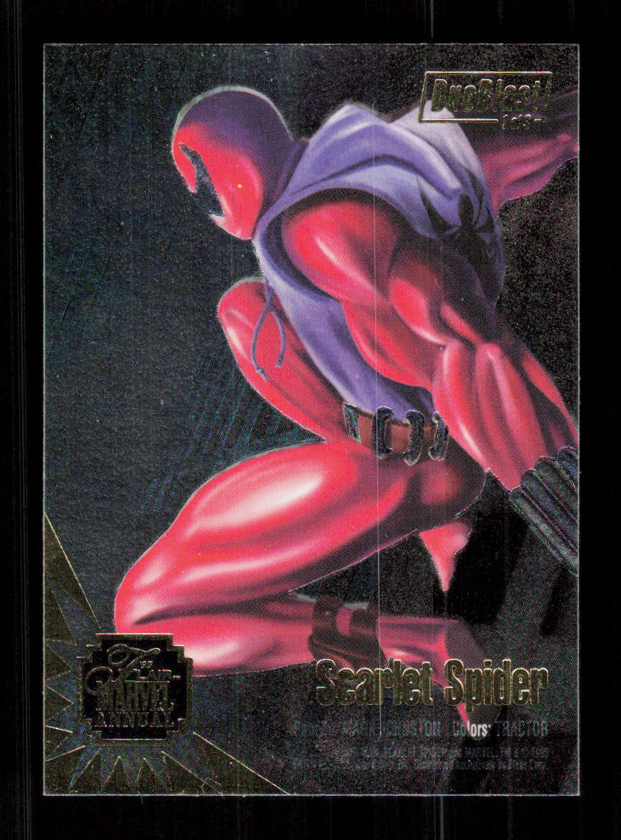 1995 Flair Marvel Annual # Spider Man Scarlet Spider Duo-Blast | eBay