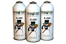 3 CANS Enviro-Safe R-290 R290 NEW Stand Alone Fridge Freezer EPA REG* #8000A-3