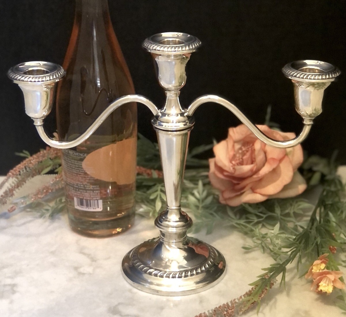 Candelabra Gorham Sterling Silver Vintage Candle Holder 3 Arm