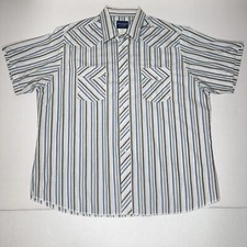 Vintage wrangler pearl button down western short sleeve shirt Men  s 2XL