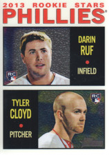 2013 Topps Heritage Chrome #HC98 Darin Ruf Tyler Cloyd /999 - NM-MT
