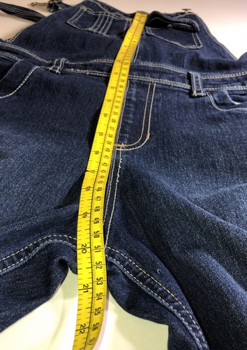 Jordache Girls Denim Bib Overalls Ebellished Studs at Pockets Size XL (14-16) - Picture 10 of 11
