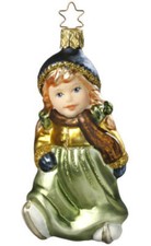 Inge Glas Girl Ice Skates Kate 1-052-15 German Christmas Orn NEW w/FREE Gift Box