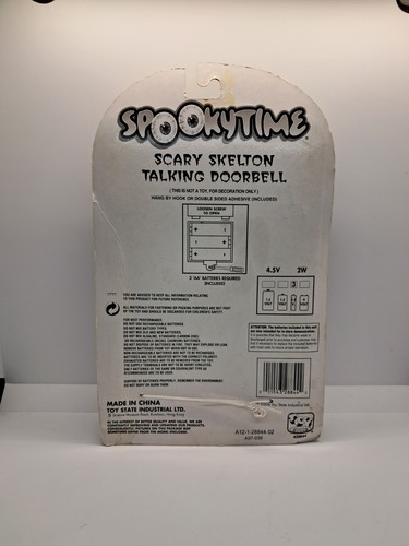 Vintage Spookytime Skeleton Talking Doorbell Halloween Decor Toys "R" Us - Picture 6 of 6