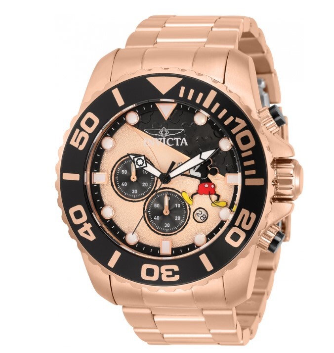 Invicta Disney Limited Ed Men's 50mm Mickey Rose Gold Chronograph