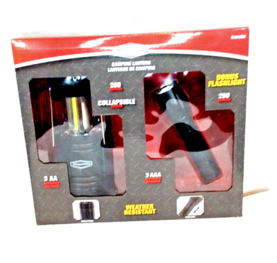 new in box- roadpro camping lanterne and flashlight - new in box